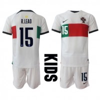 Portugal Rafael Leao #15 Fußballbekleidung Auswärtstrikot Kinder WM 2022 Kurzarm (+ kurze hosen)